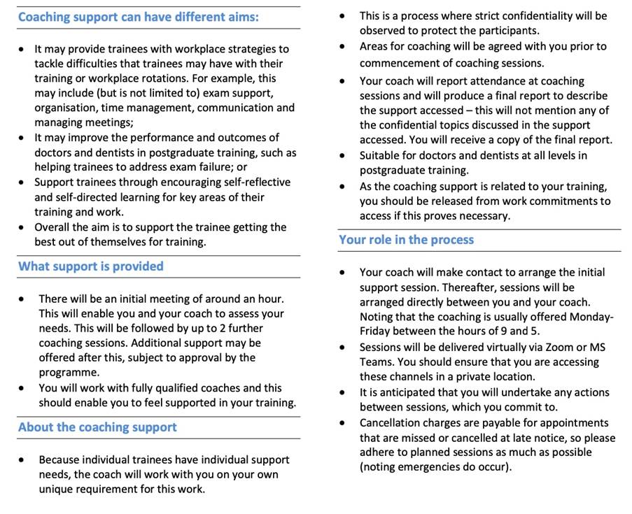 A page of a coaching programAI-generated content may be incorrect.